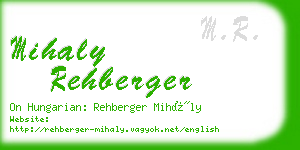 mihaly rehberger business card